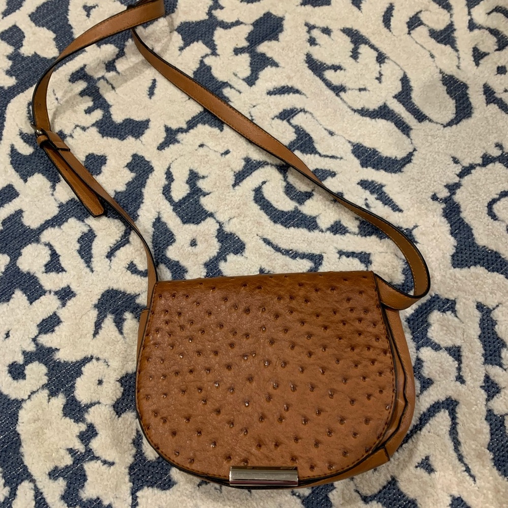 Crossbody purse! With ostrich skin front!